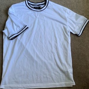 White mesh jersey shirt